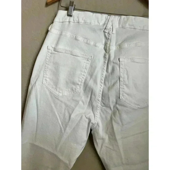 Good American Good Legs Crop Jeans White001 Size 18 - Picture 6 of 11